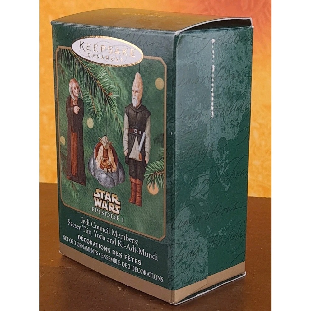 Star Wars Episode 1 Jedi Council Members Hallmark Keepsake Mini Ornaments 2000 - Picture 10 of 12